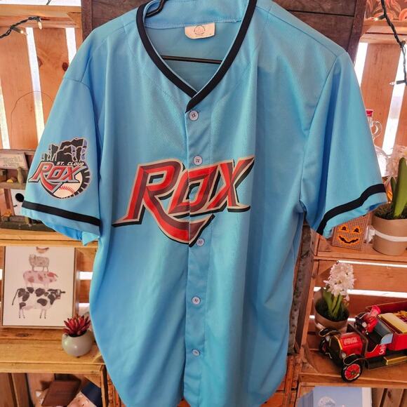 MLB MILB AAA St. Cloud Rox Minnesota baseball home jersey Screenprint Size XL - Picture 2 of 6